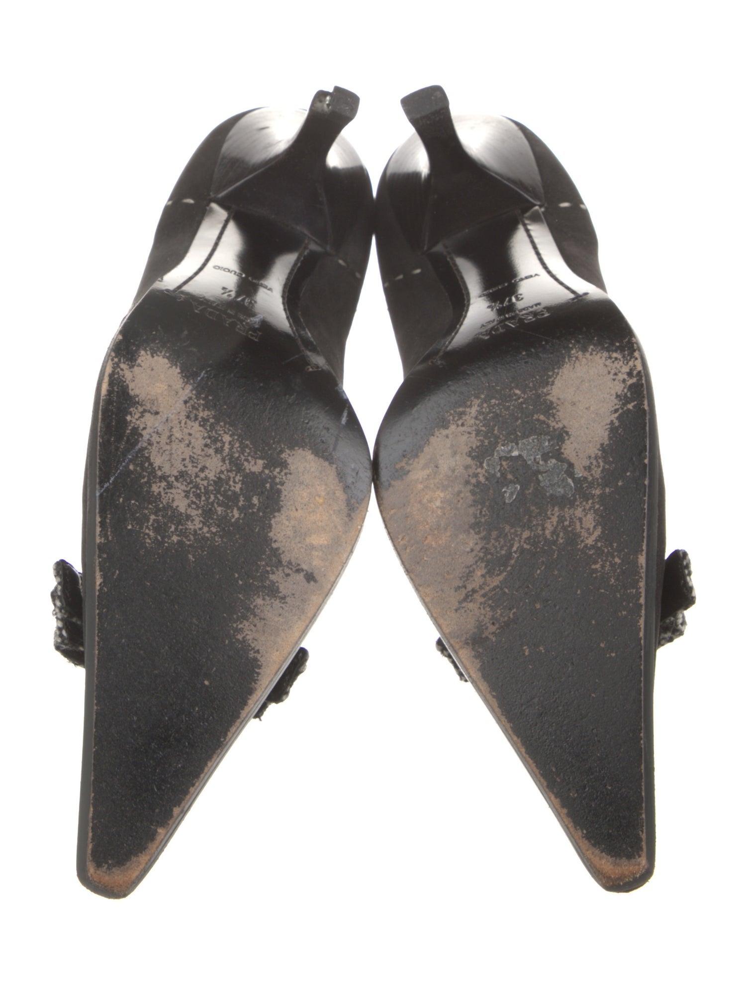 Prada Suede Bow Accents Pumps